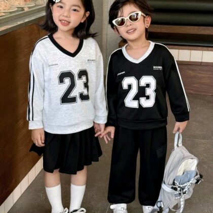 Varsity Sport Matching Sibling Pullover Set