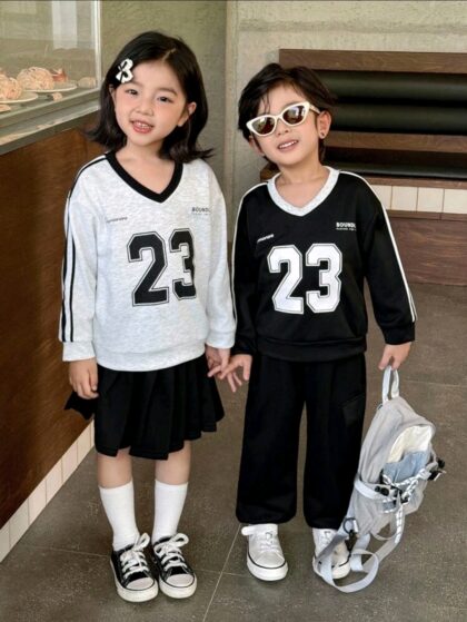 Varsity Sport Matching Sibling Pullover Set