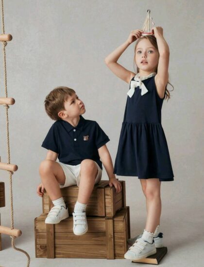 Nautical Navy & White Sibling Matching Collection